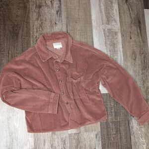 Vintage-Inspired Corduroy Crop Jacket - American Eagle Size S